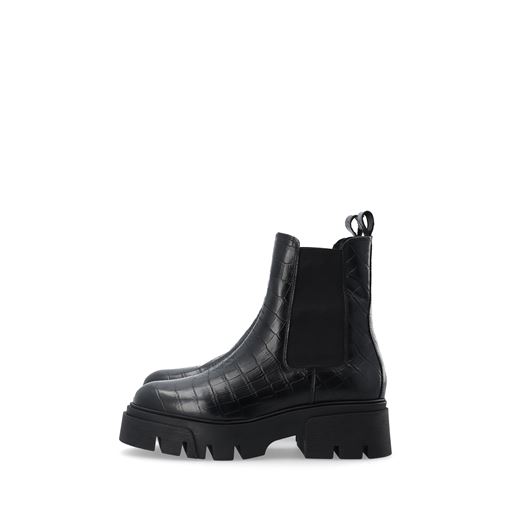 Bianco Tini Chelsea Støvler, Black Croco, 38