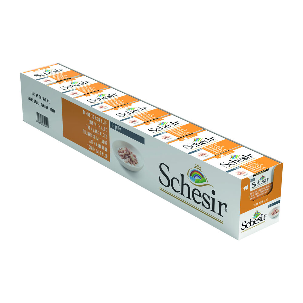 Schesir - Kattenvoer in Gelei - 85 Gram - tonijn en aloe