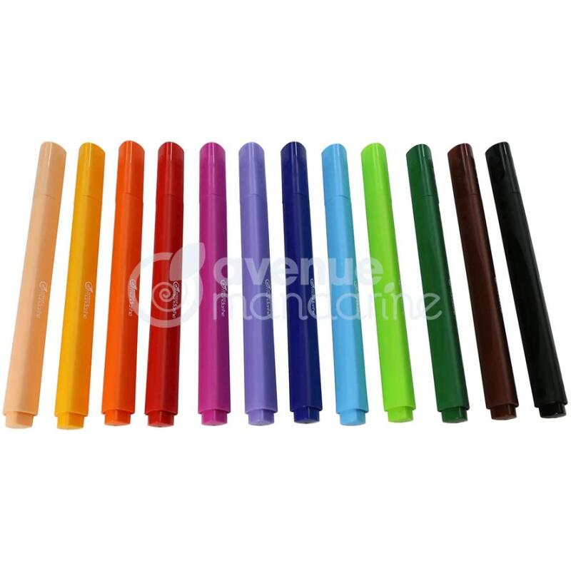 Pochette de 12 feutres - Multicolore