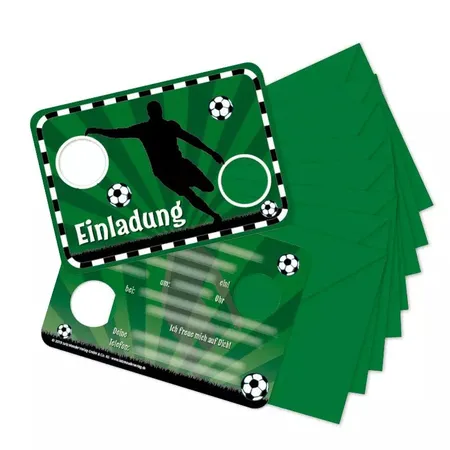 Lutz Mauder TapirElla Stanzkarte Einladungs-Set, Fußball