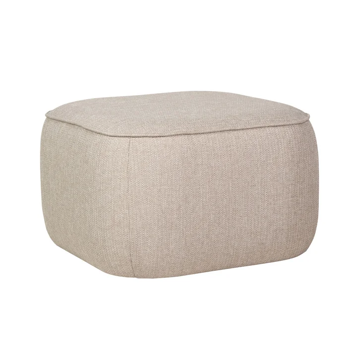 Hübsch Interior - Cube Pouf, sand
