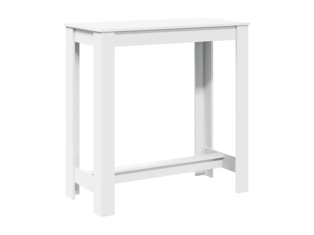 Table de bar blanc 102x50x103,5 cm bois d'ingénierie