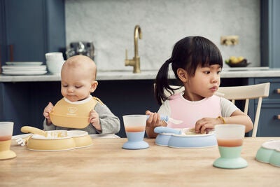 BabyBjörn Barnetallerken Skje & Gaffel 2 sett, Blå
