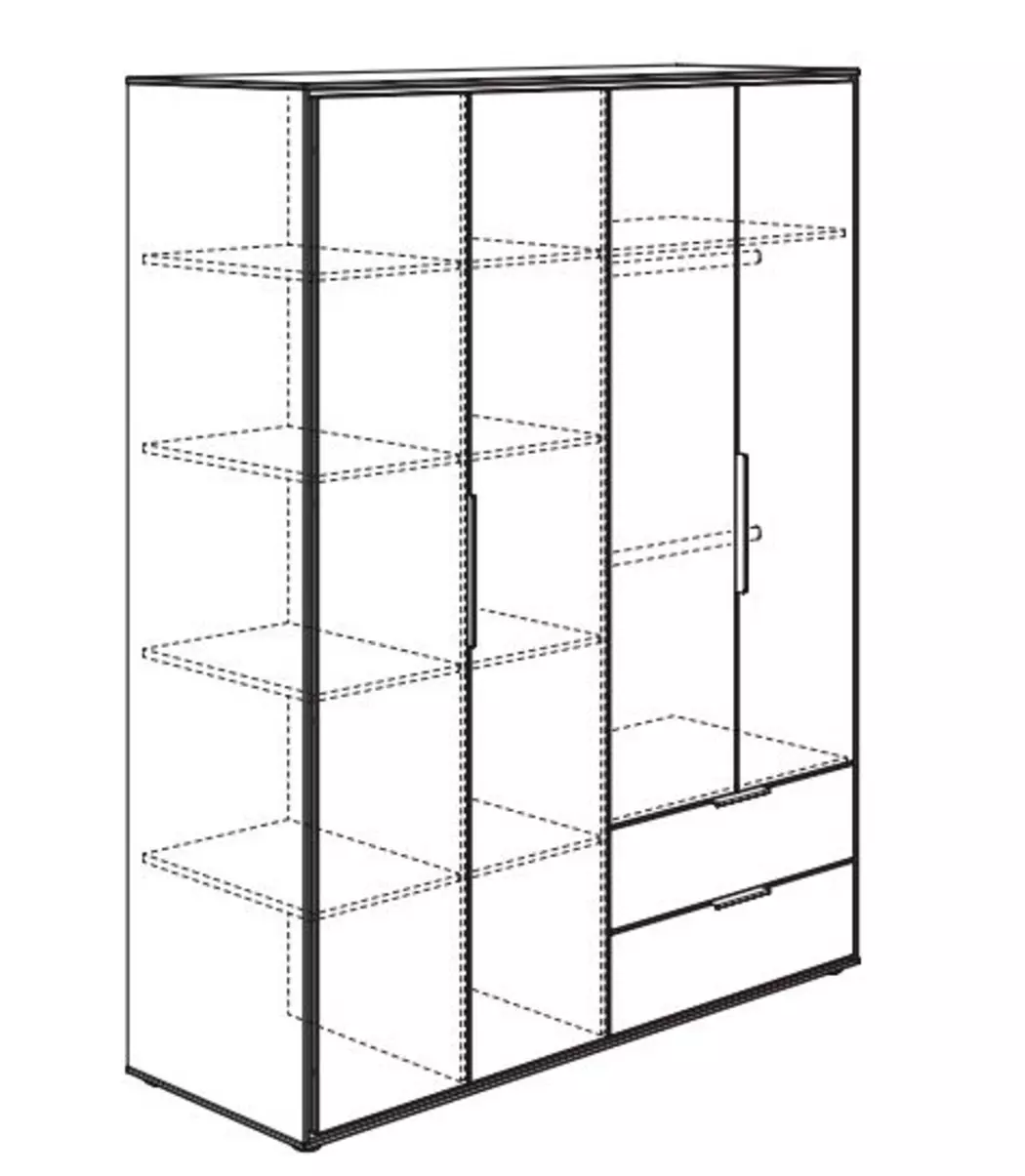 Kleiderschrank Lieven 166 x 204 cm