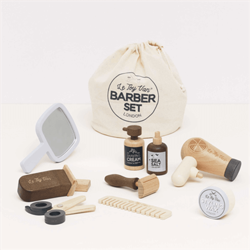 Le Toy Van Frisør- og Barberlekesett i tre