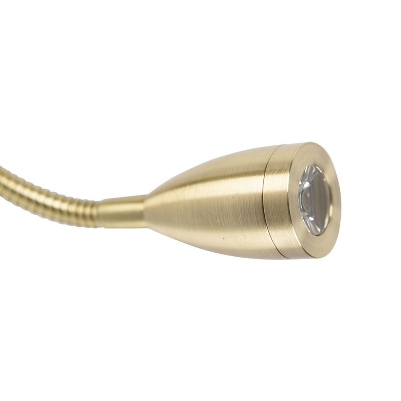 Art deco wandlamp goud met zwarte kap - Brescia