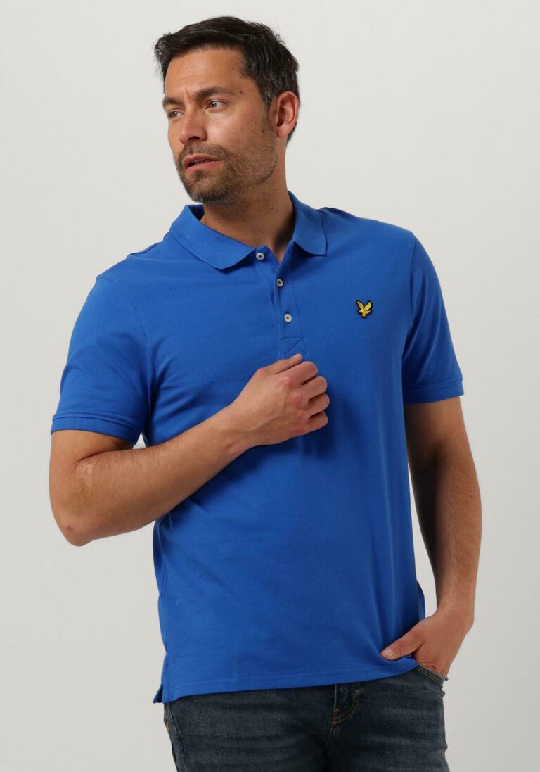 LYLE & SCOTT blauwe lyle & scott polo plain polo shirt
