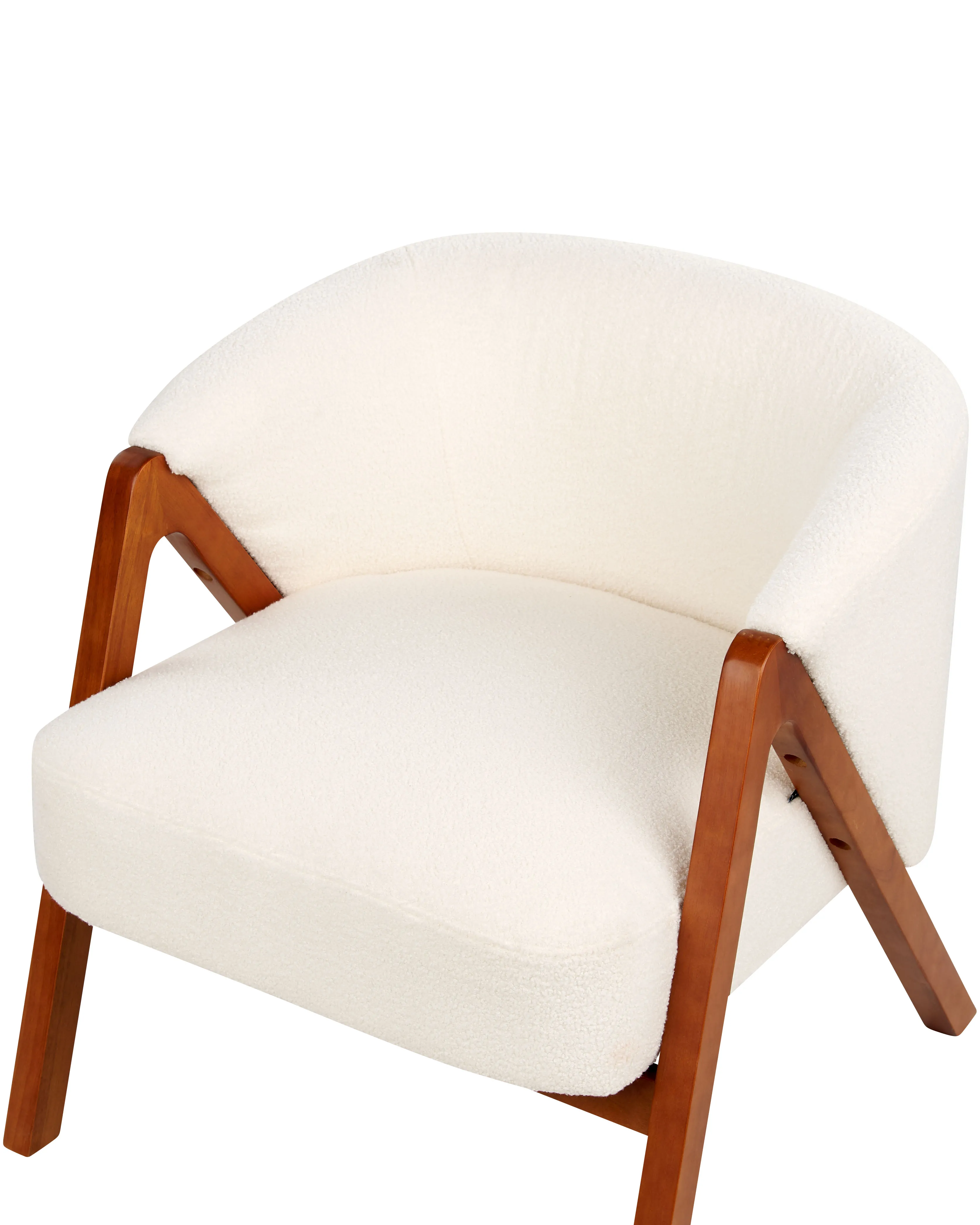 Fauteuil SKEI Bouclé Wit