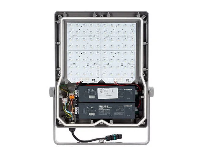 Philips BVP130 LED210-4S/740 A, Grå, IP66, Acrylonitril styren-acrylat (ASA), Aluminium, Polymethylmethacrylat (PMMA), I, IK08, 0,2 m