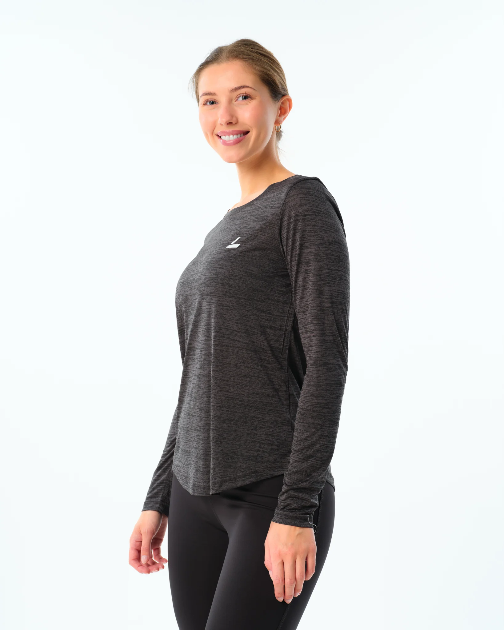 LEVITY Essential Marl Long Sleeve Dark Grey Marl