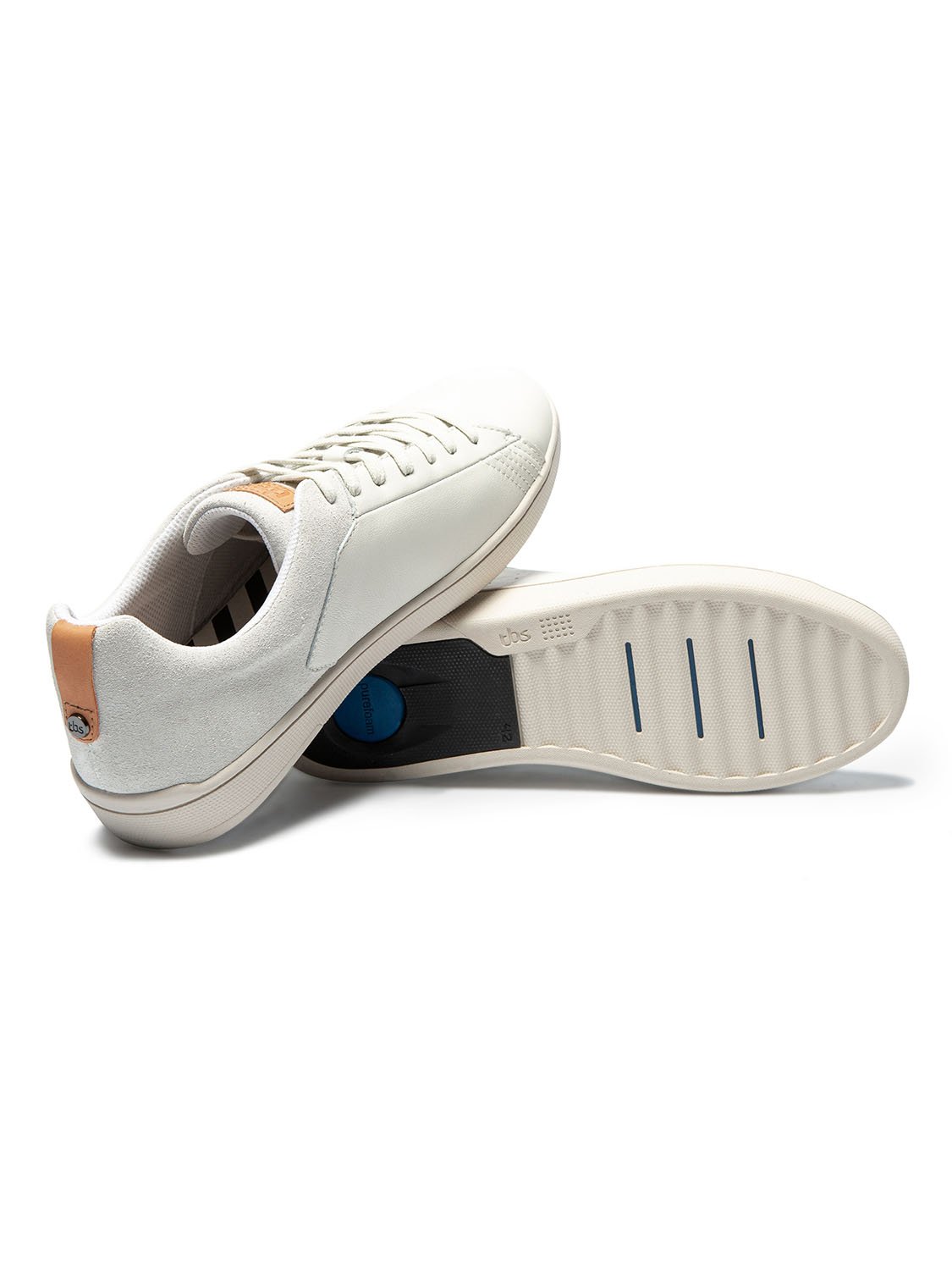 Tennis Homme Confort Purefoam Dessus Cuir Blanc