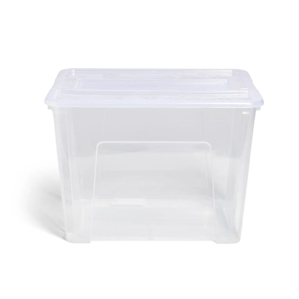 Box rangement 21L plastique transparent 38xH27,2x28cm