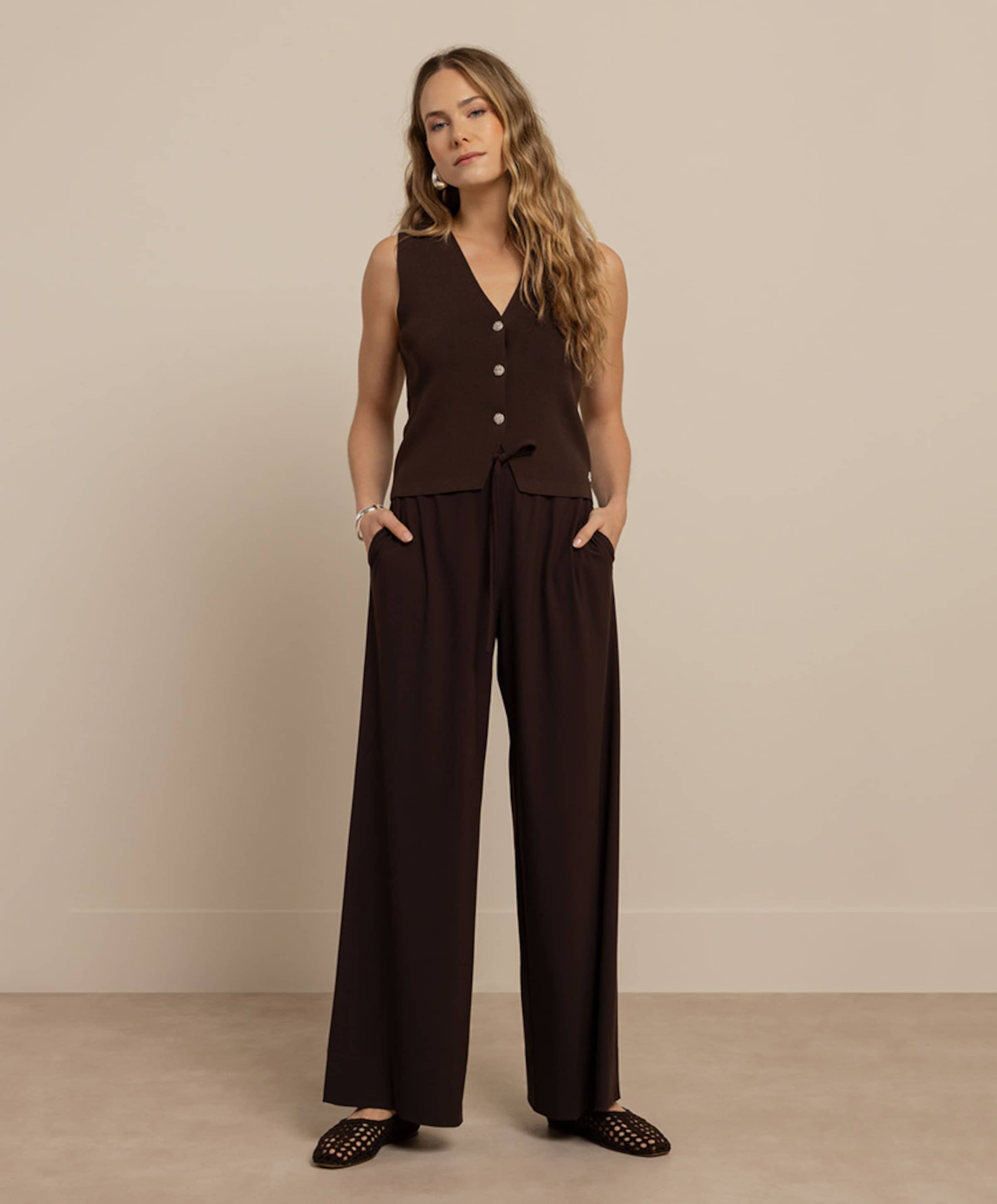 Studio Anneloes Dames gilet bruin