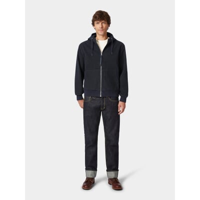 Herren-Blousonjacke mit Kapuze, Navy