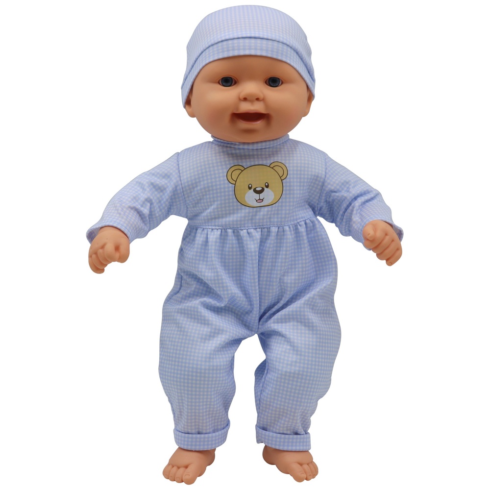 50 cm große Babypuppe in blauem Outfit