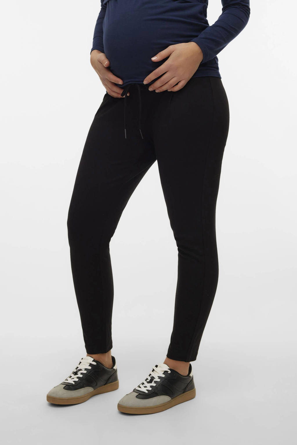 VERO MODA MATERNITY slim fit broek VMMEVA zwart