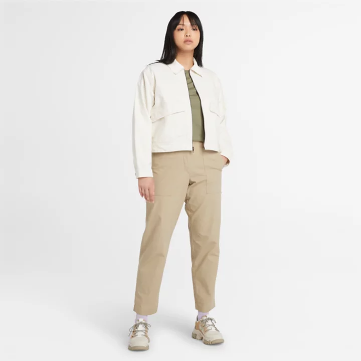 Veste en toile délavée Strafford pour femme en blanc