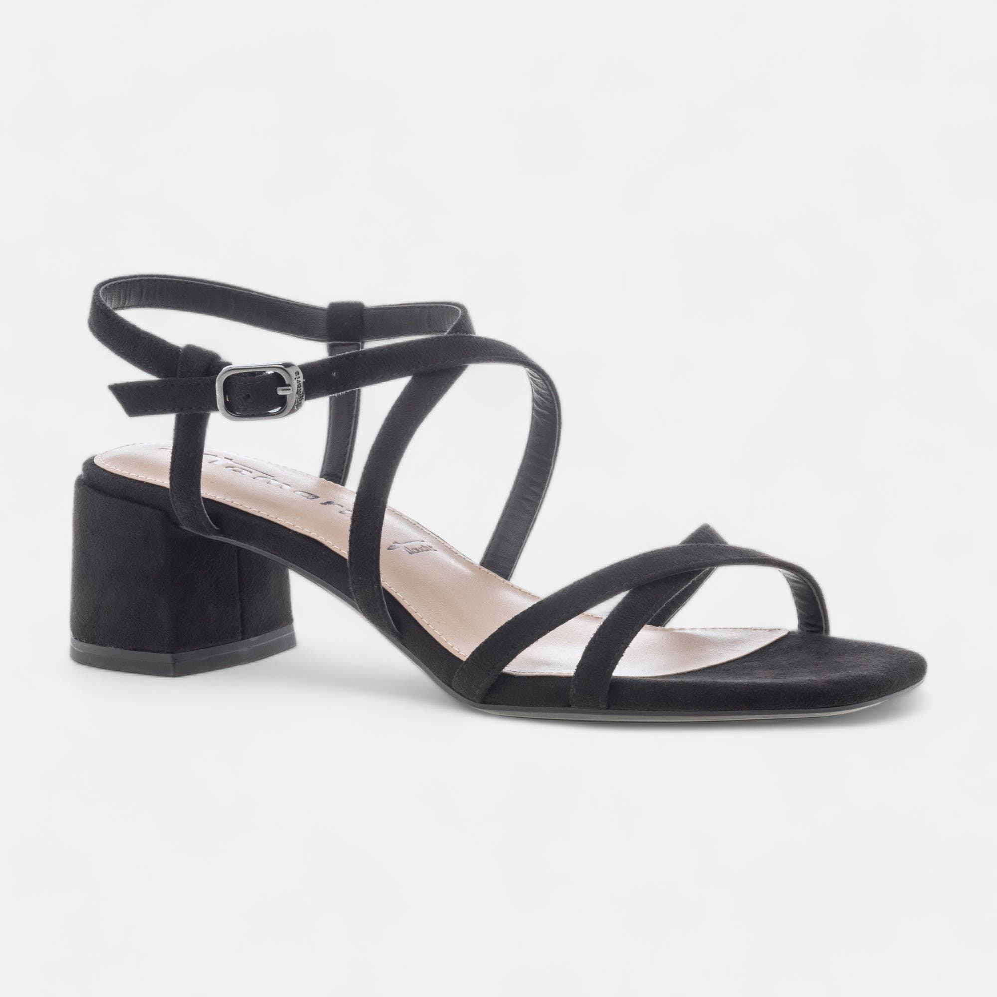 Nu-pieds à talon Femme noir vernis