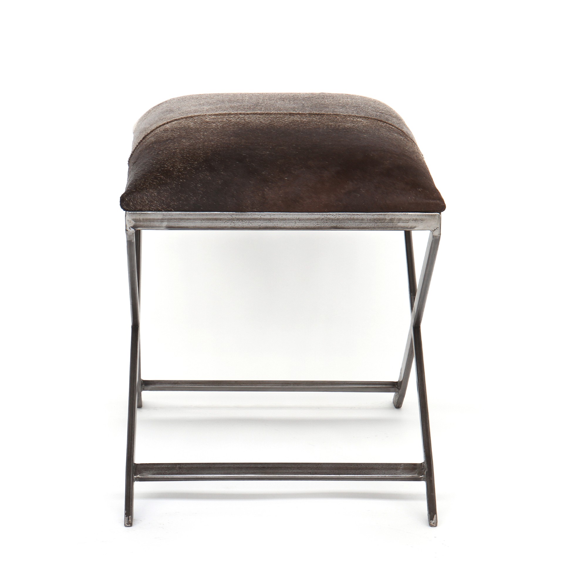 Scherenhocker 'Corrida', grau, T 75 cm, B 45 cm, H 48 cm von fischer's lagerhaus