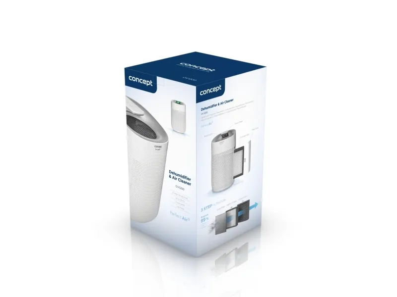 Concept OV1200 dehumidifier Perfect Air dehumidifier and air purifier white