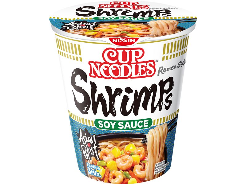 Nissin Food Cup Noodles Shrimps 63 g Suppe mit Instantnudeln