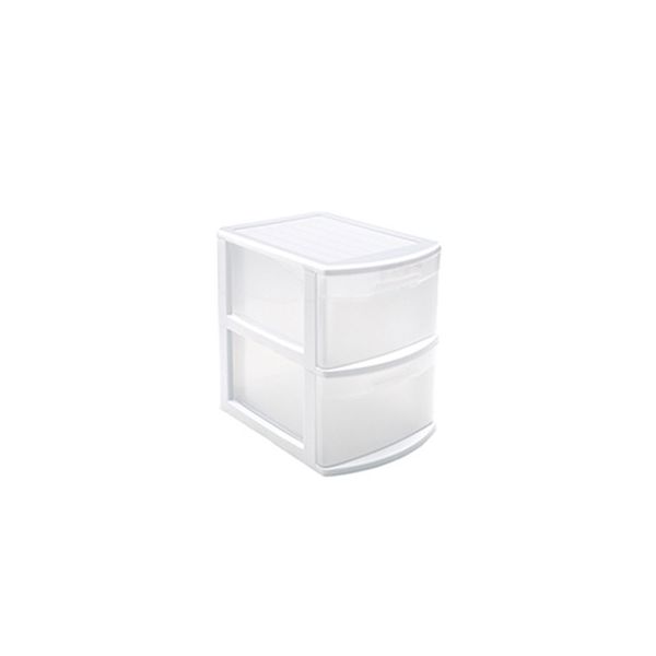 Bloco 2 Gavetas Plástico Tamesis 39x28.5x40cm Branco - 6881112701