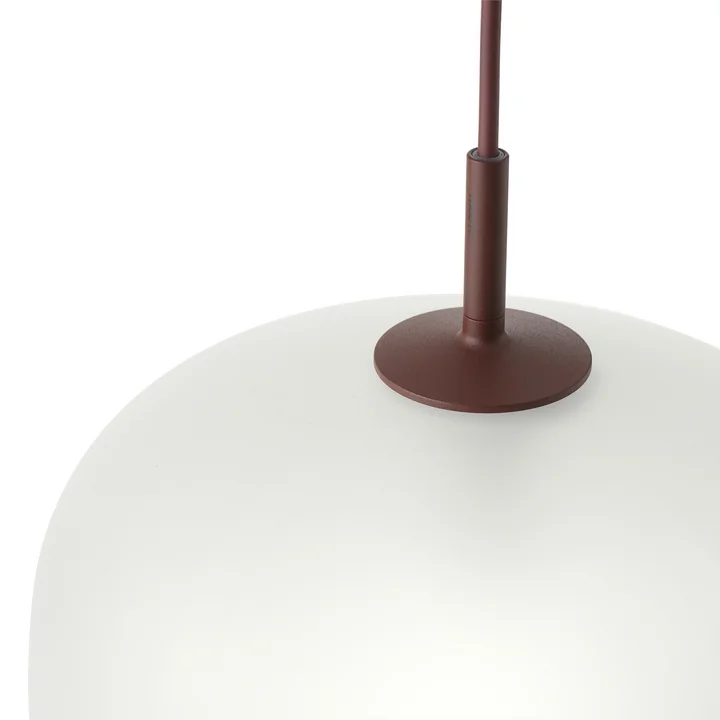 Muuto - Rime Pendelleuchte Ø 12 cm, opal / deep red