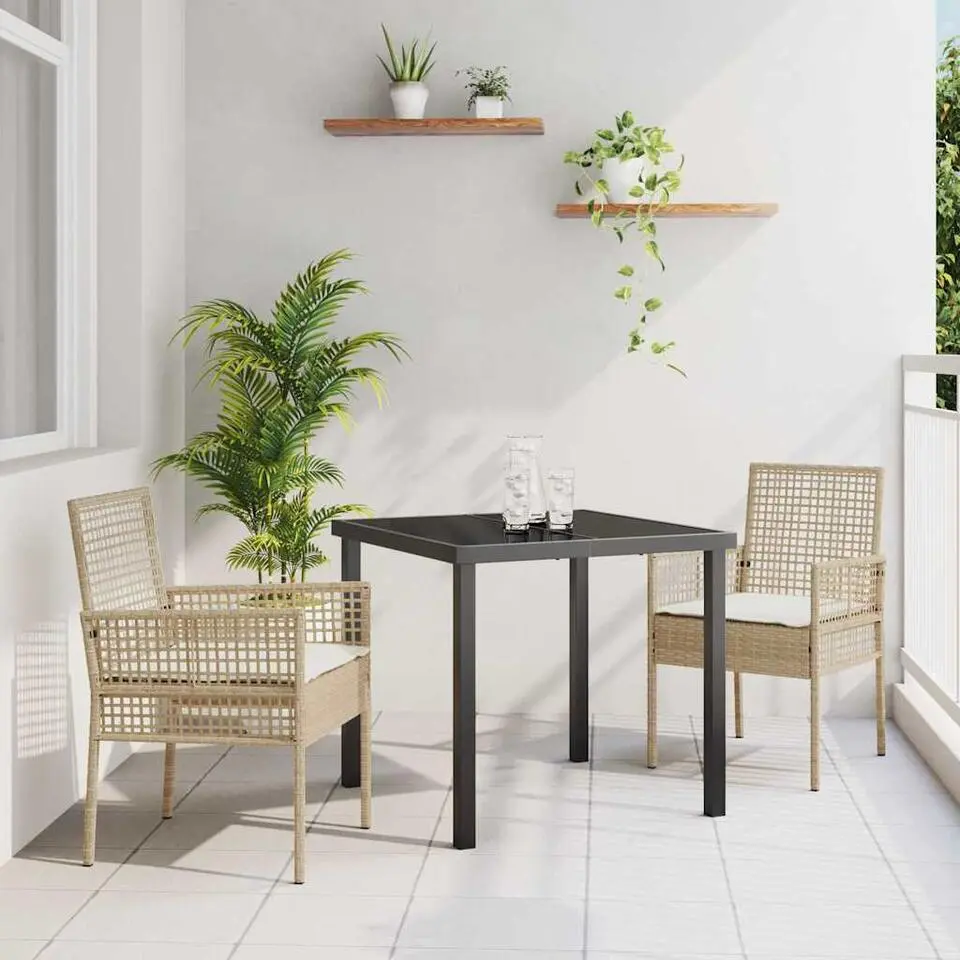vidaXL - Tuinstoel - Beige - Poly rattan - 53 x 60 x 85cm
