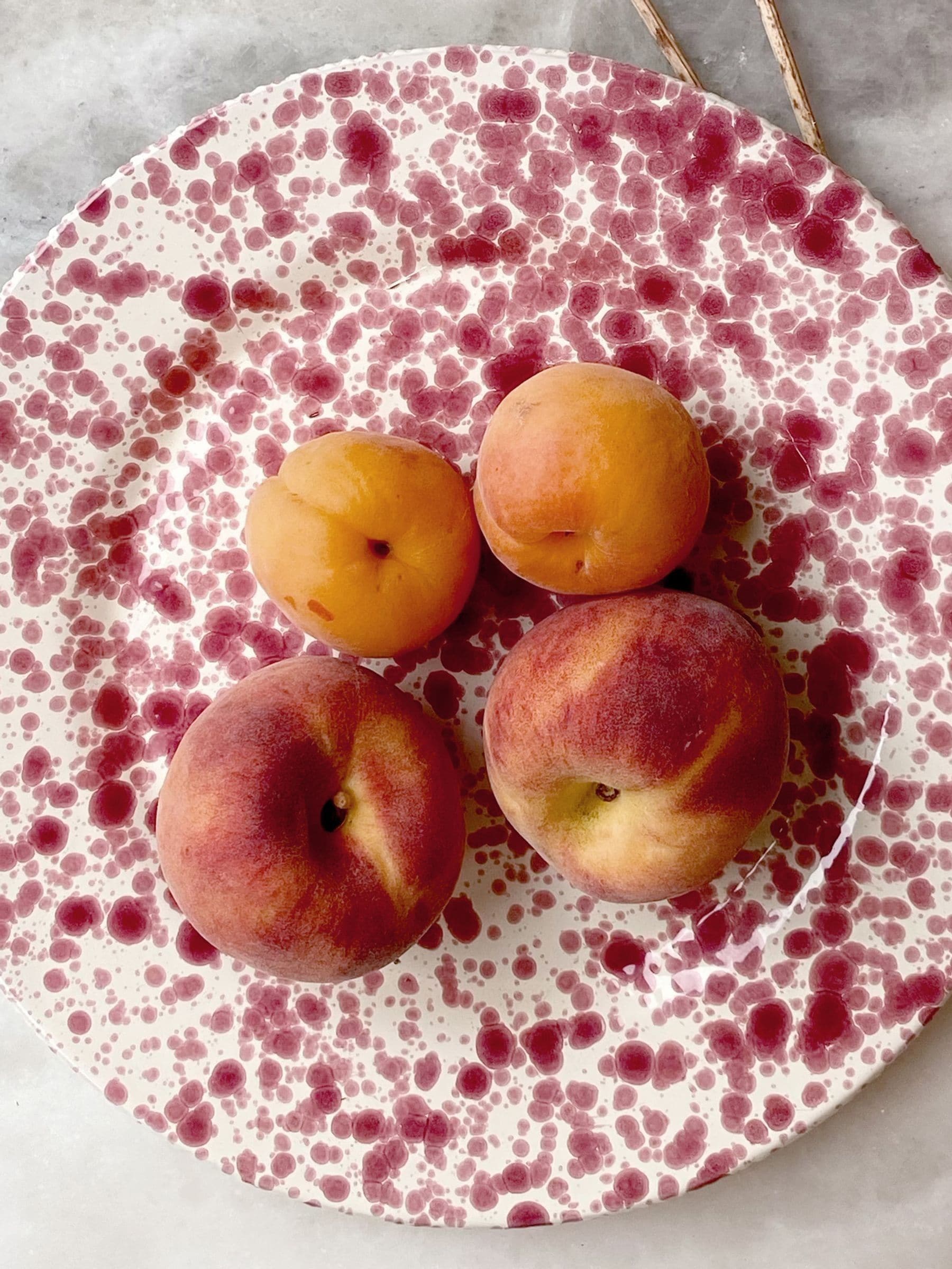 Hot Pottery Set of 4 Splatter Dinner Plates