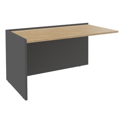 Banque d'accueil Module de départ bas OLA - L82,5 x H75,5 x P82,5 cm - structure carbone, plateau chêne clair
