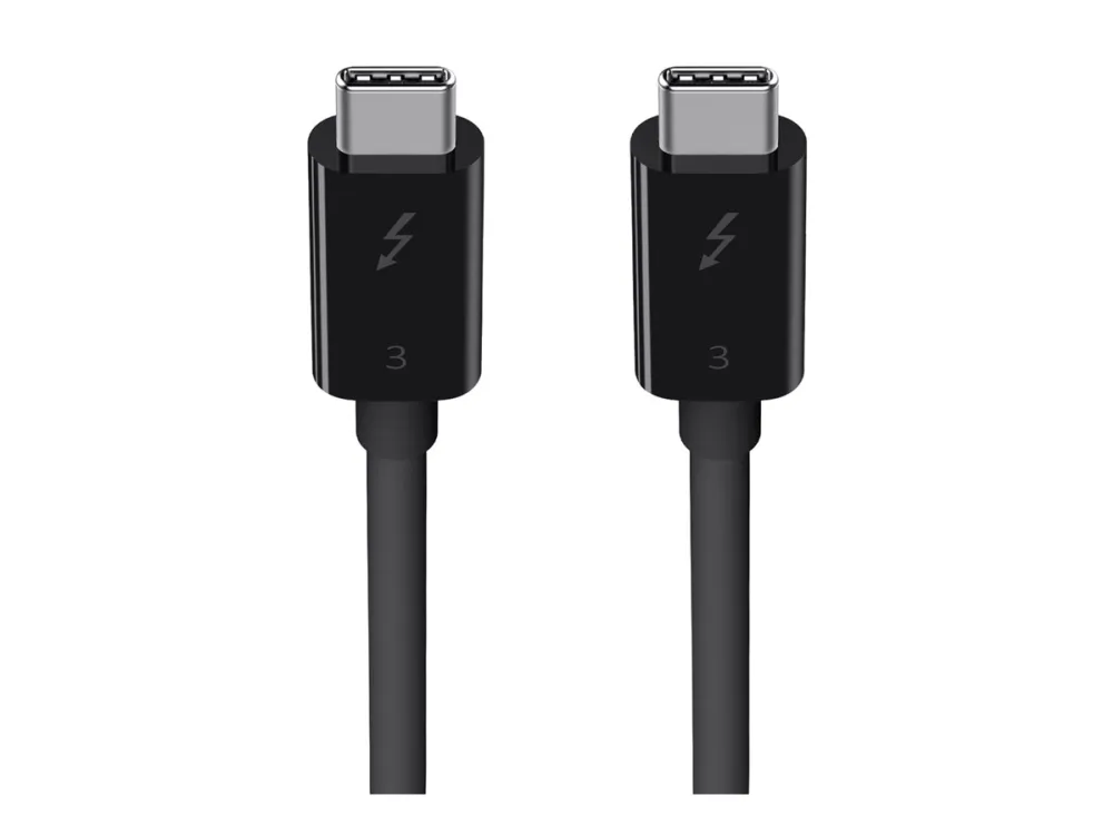 Belkin Thunderbolt 3 - Thunderbolt kabel - 24 pin USB-C (han) til 24 pin USB-C (han) - USB 3.1 Gen 2 / Thunderbolt 3 / DisplayPort 1.2 - 80 cm - sort - for P/N: F4U109tt