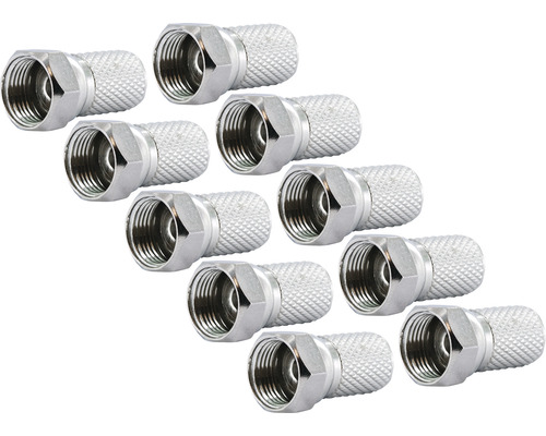 F-connector schroefconnector 7 mm 10-delige set Schwaiger FST7010 610