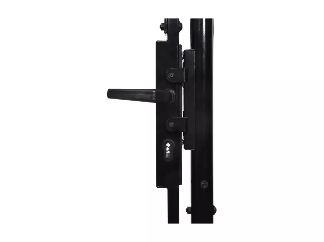 Double portail avec haut sous forme de lance 400 x 150 cm