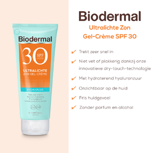 Biodermal Ultralichte Zon Gel-Crème SPF30 200ML
