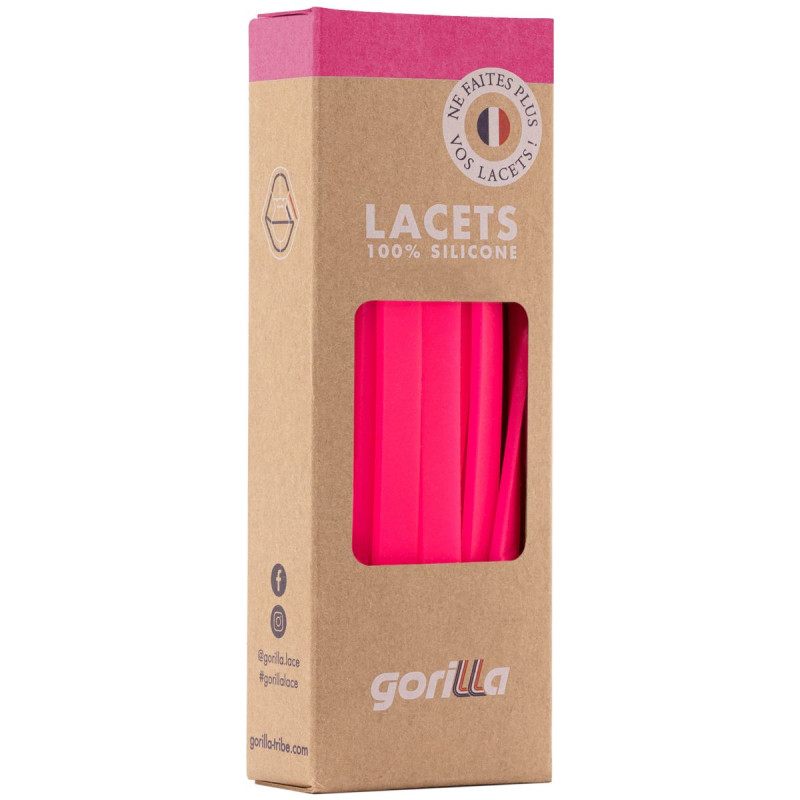 Gorilla Gorilla Lacets Larges Rose Néon