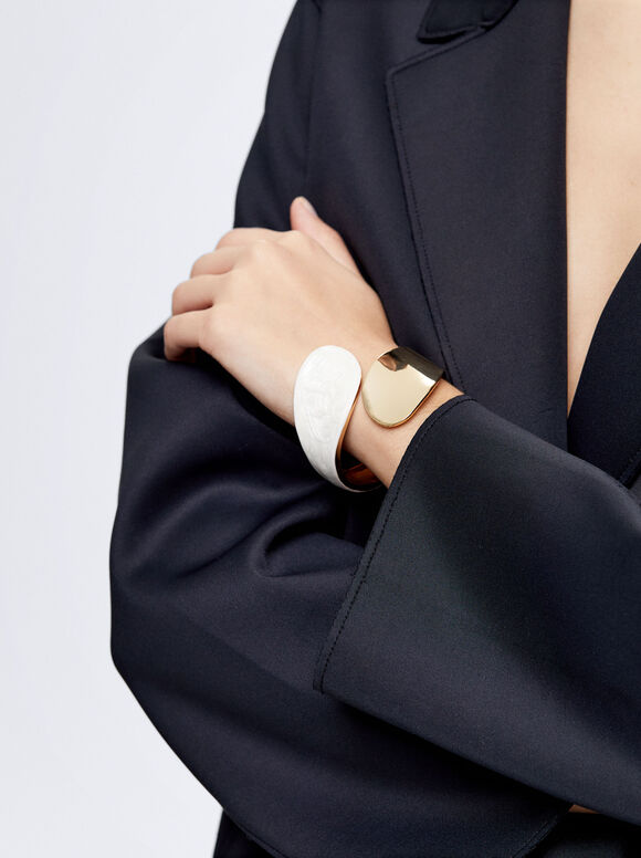 Pulsera Rígida Dorada - Dorado