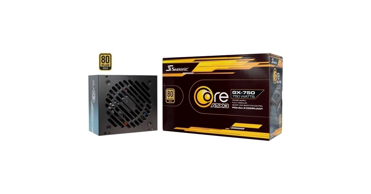 SeasonicCore GX-750-V2 ATX3.1 modulaire 750 watt voeding   (Zwart, 1x 12V-2x6, 2x PCIe)