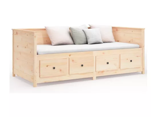Lit de jour sans matelas 75x190 cm bois de pin massif