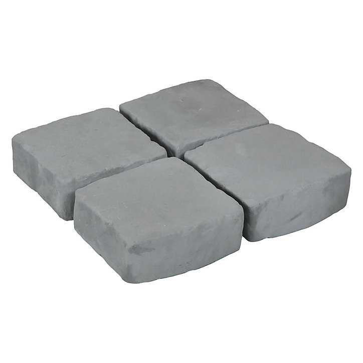 Pavé en pierre reconstituée carrossable 16x16x6cm Ton pierre