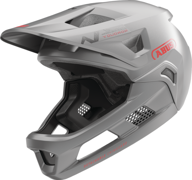 ABUS YouDrop FF Ti Silver Fullface Cykelhjelm One Size