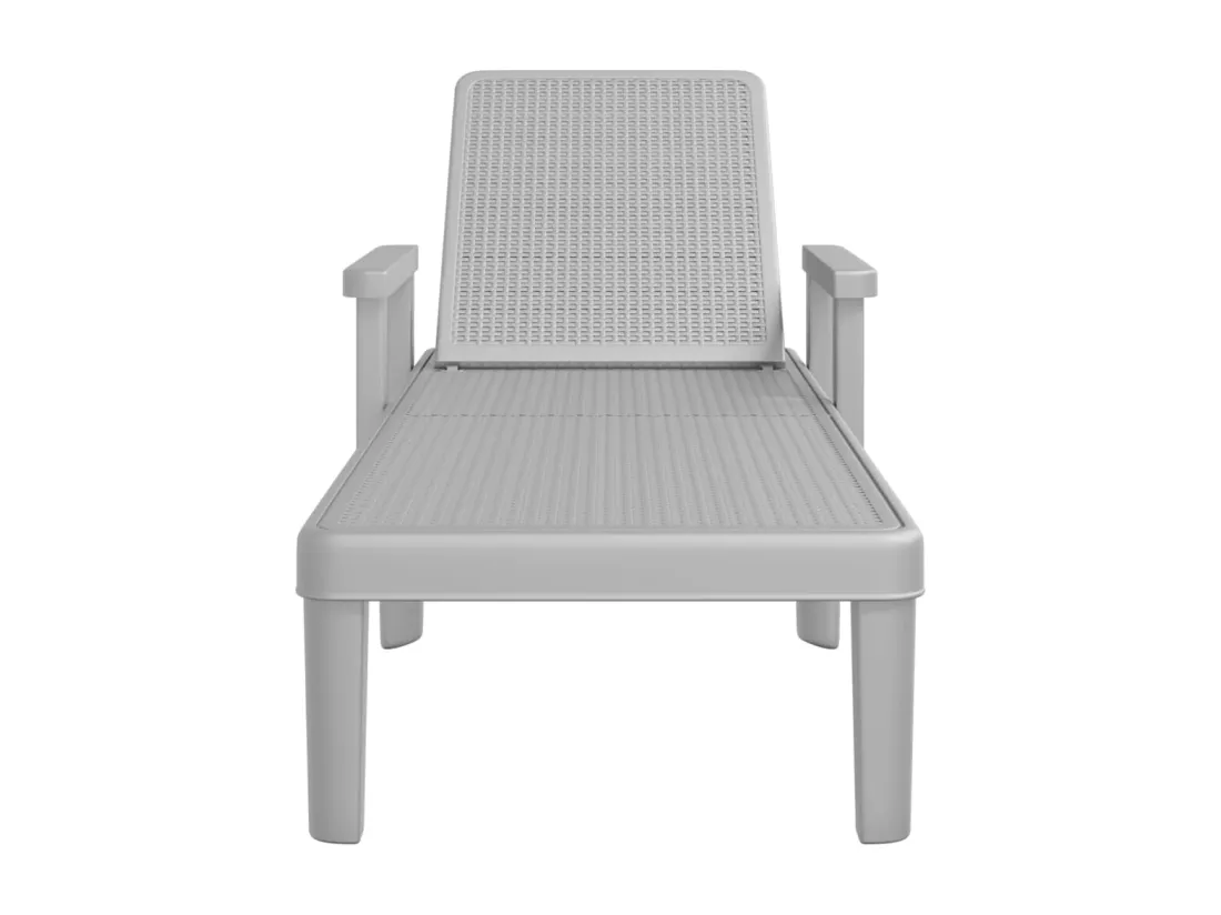 Chaise longue réglable en hauteur à 4 positions polypropylène