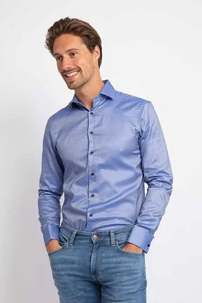 Suitable Overhemd Fijne Ruit Blauw DM22-02 DM22-02 kopen