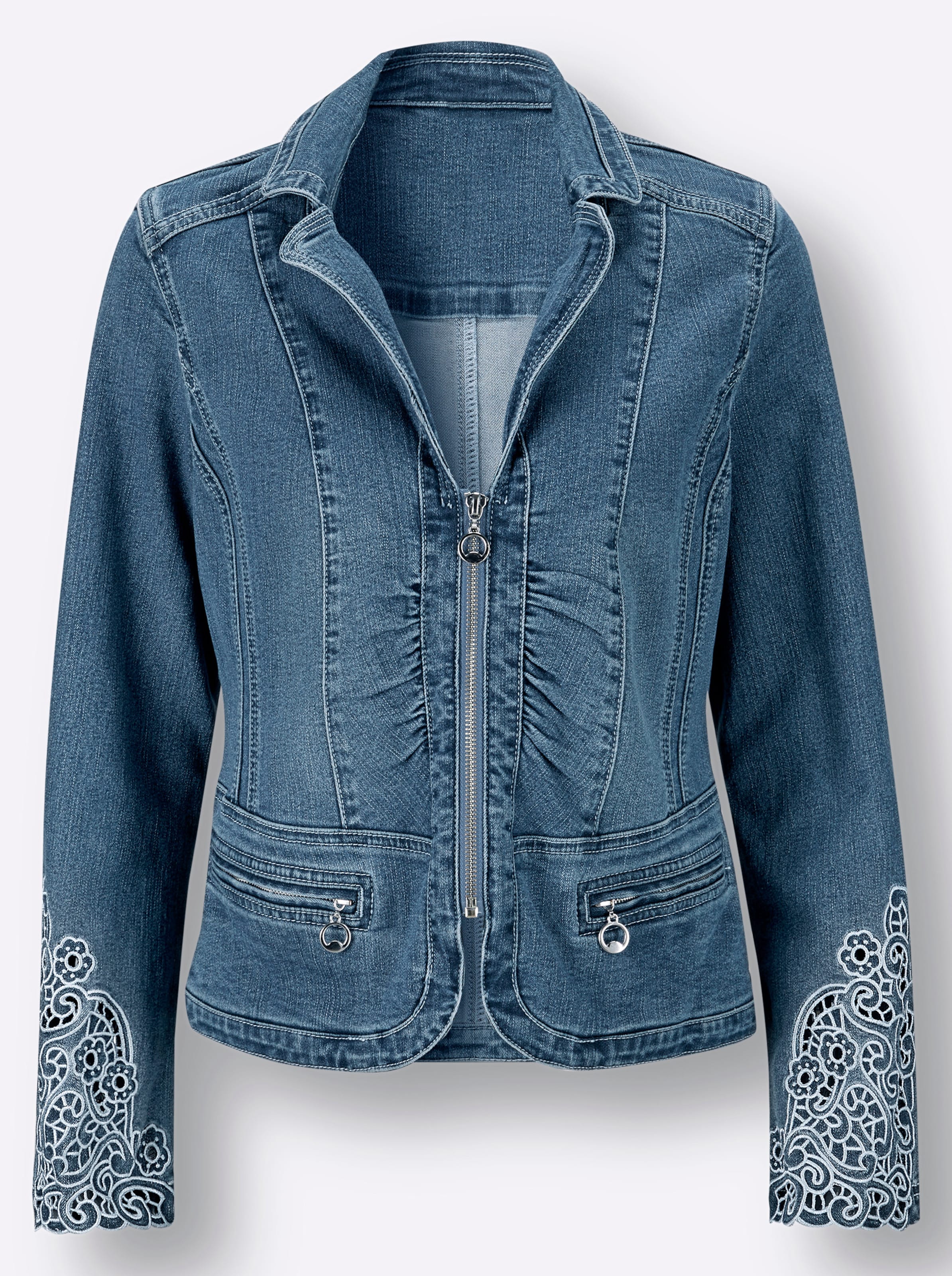 Jeans-Jacke in blue-bleached