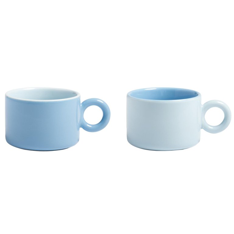 &klevering Chiquito koffie mok set van 2 blauw