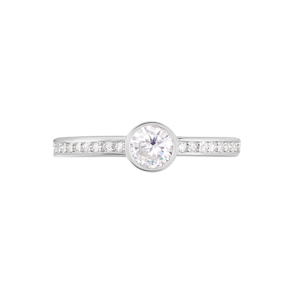 Bague Solitaire Mathylda Argent Blanc Oxyde De Zirconium