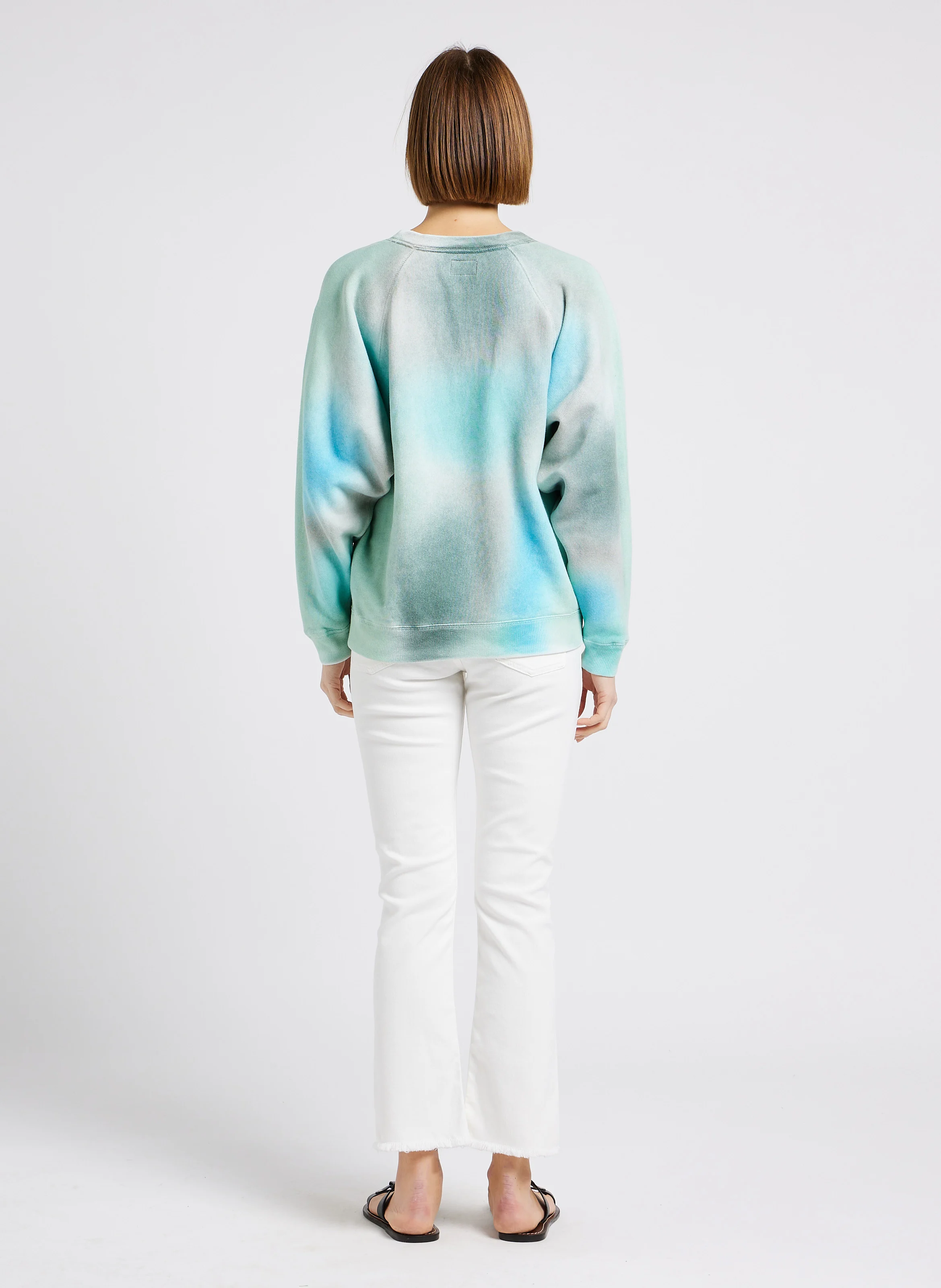 CARA - Jean flare en coton mélangé | Blanc