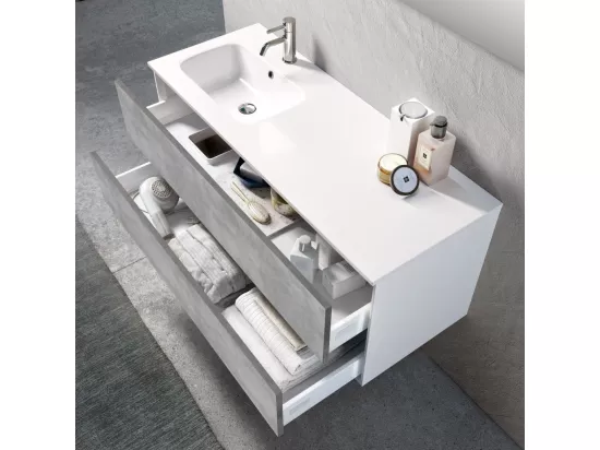 Ensemble de salle de bain vasque SX 4 pièces IGEA ciment
