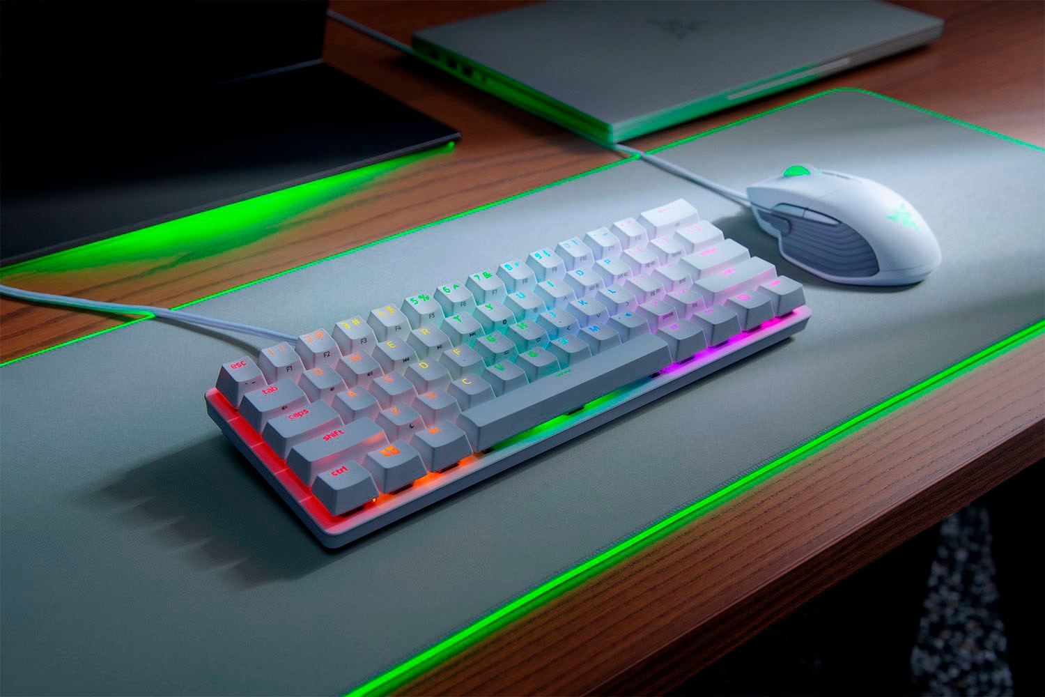 RAZER Gaming-Tastatur »Huntsman Mini Mercury Edt.(P)« (Fn-Tasten | USB-Anschluss)