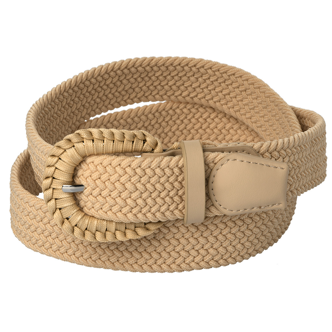 Gina Benotti Damen Gürtel in Flecht-Optik beige