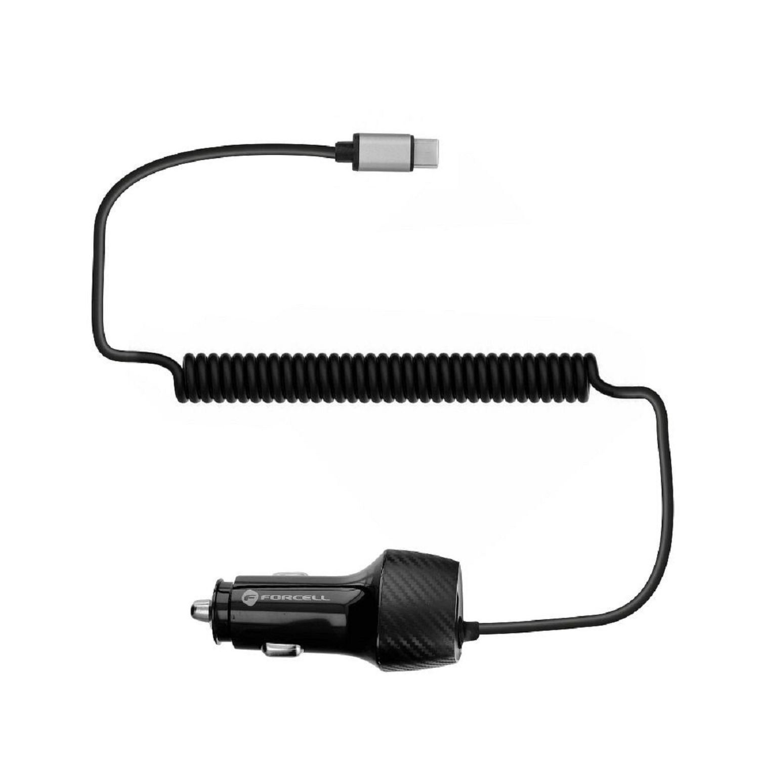 Carbon USB KFZ-Ladegerät QC 3.0 18W + Kabel Typ C 3.0 PD20W